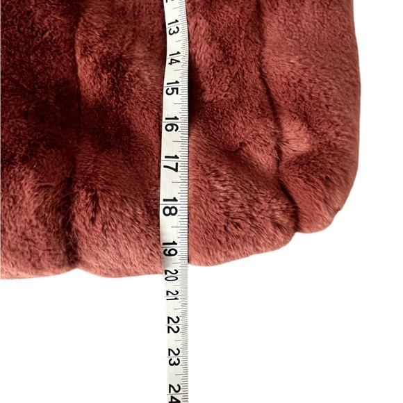 Minky Mamas Faux Fur Tote Bag Mauve Pink Quilted Shoulder Carry All Reversible - Picture 6 of 8